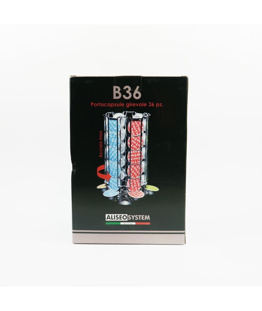 ALISEO B36 porta capsula acciao girevole BIALETTI 36 pz